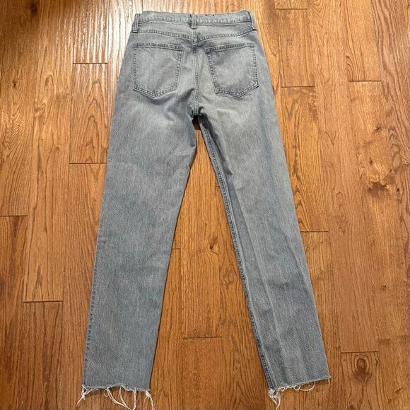 Gap Cheeky straight grey high rise raw hem jeans size 28/6 tall - Picture 6 of 12